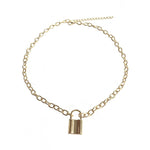 Stainless Steel PadLock Pendant Necklace