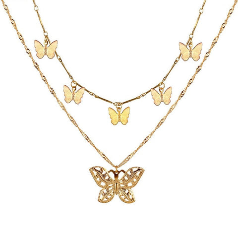 2020 Multi-layer Butterfly Necklace